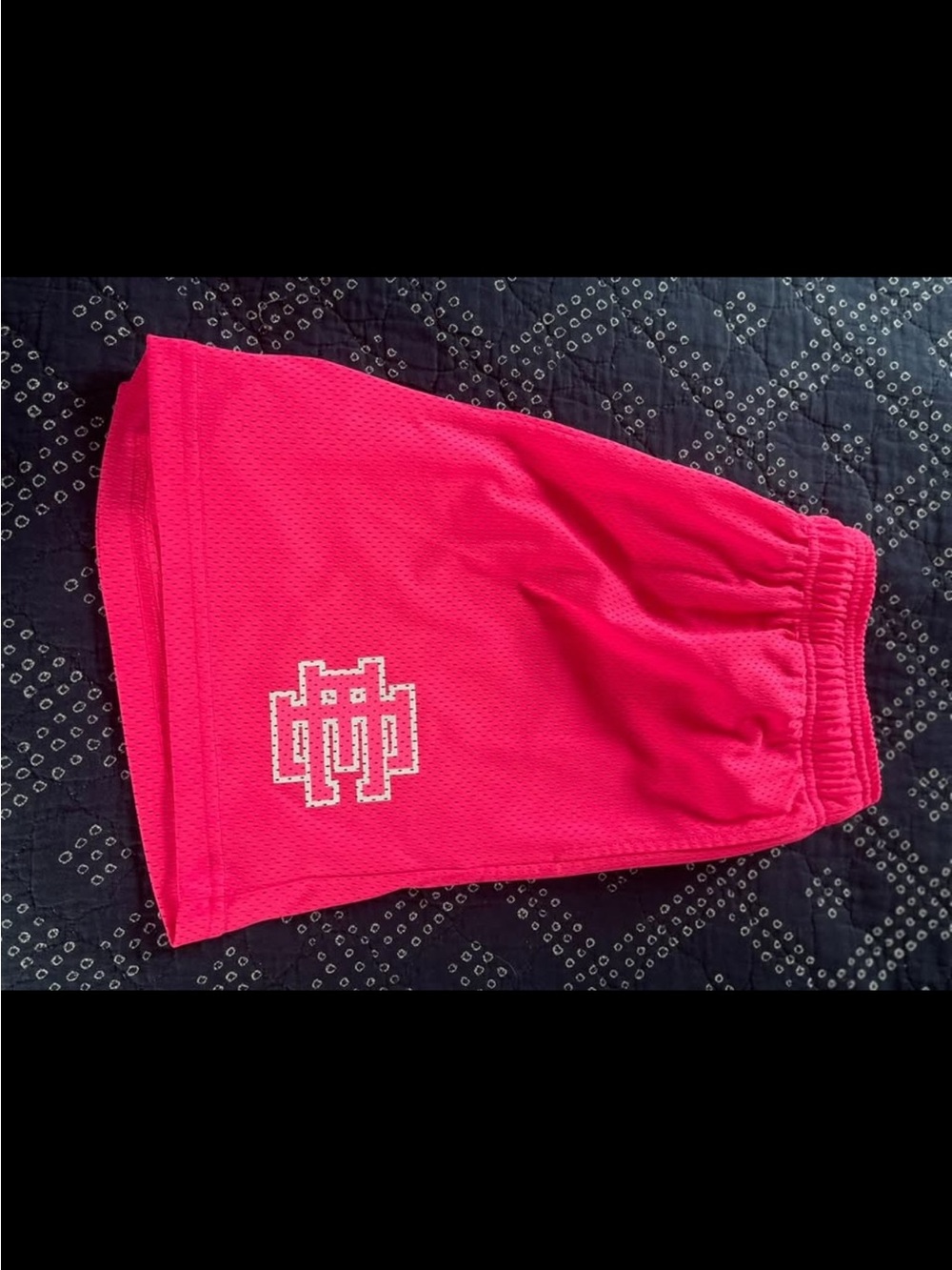 Eric Emanuel Men’s Hot Pink Athletic Shorts with White Logo